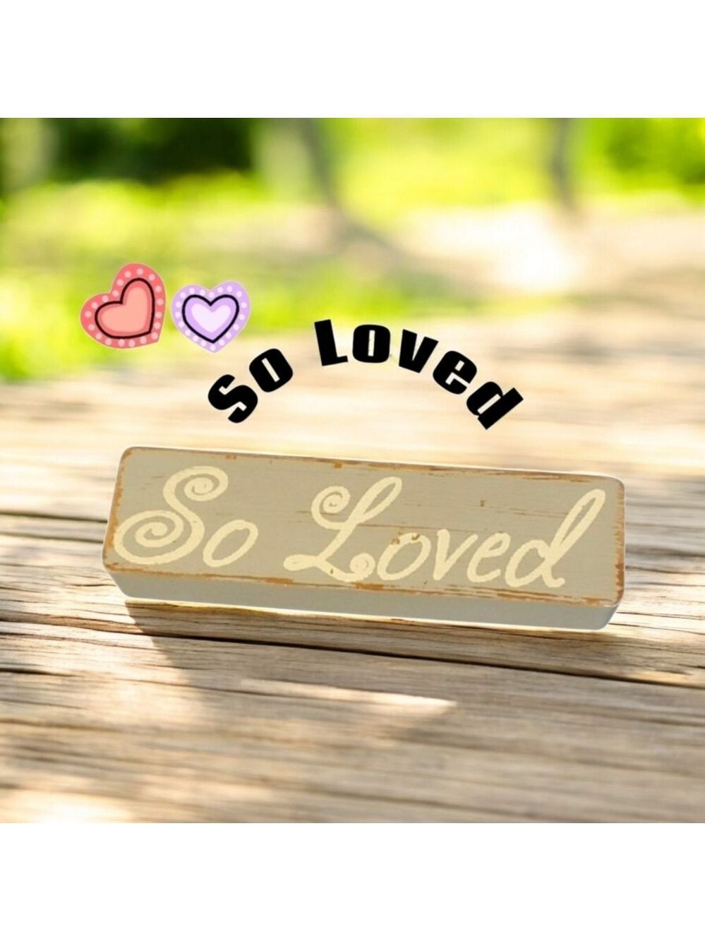 So Loved Wooden‎ Sign Rounded Corners
